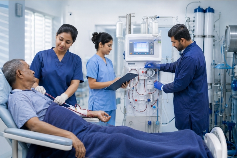 AKC clinical staff at work on a dialysis treatment floor